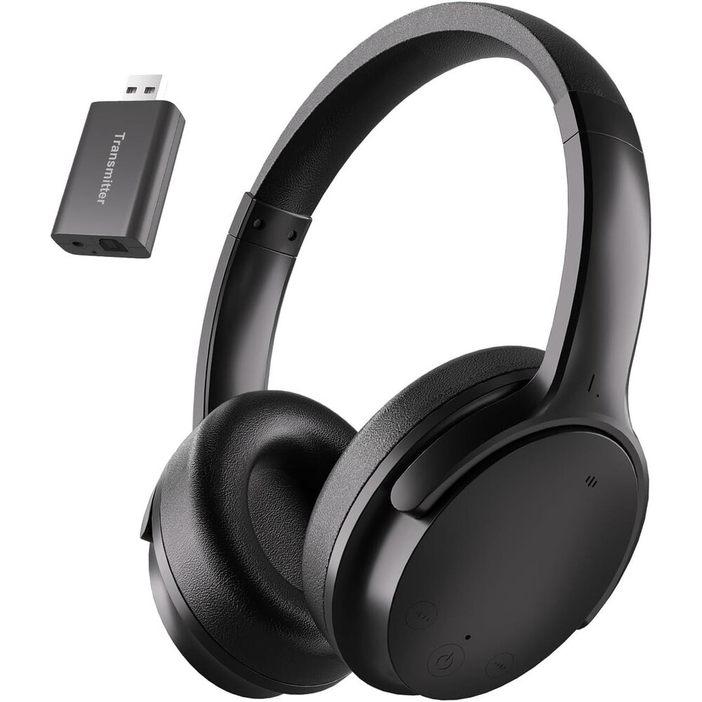 Wireless TV Headphones Over Ear TV Listening Headset USB Transmitter Low Latency